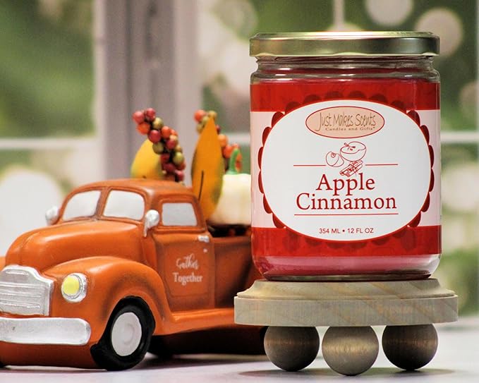 Apple Cinnamon Scented Candles | Amazing Fall Fragrance by Just Makes Scents (12 oz)