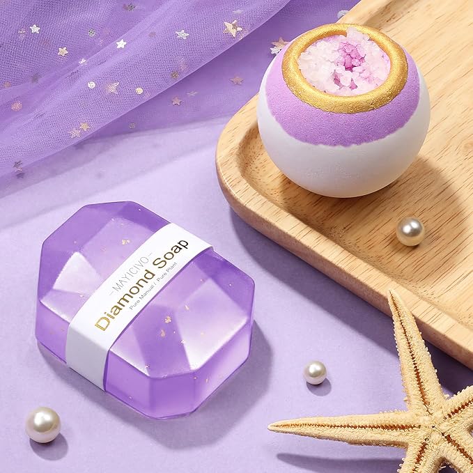 Birthday Gifts for Women Self Care Gifts Get Well Soon Gifts, Lavender Relaxing Spa Gifts Basket Care Package w/ Luxury Flannel Blanket, Unique Christmas Gifts Idea for Mom Her Friend Sister Wife