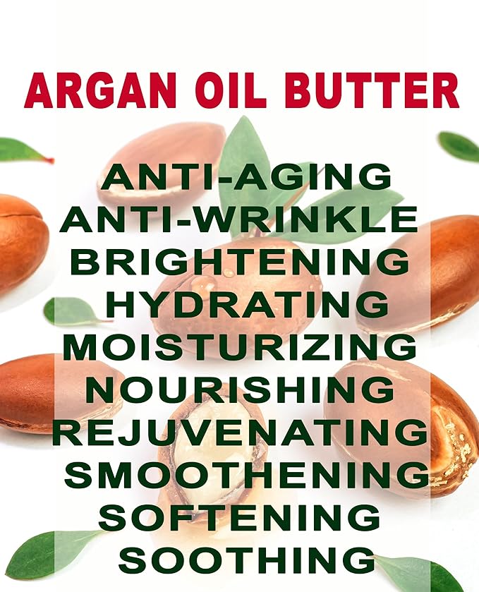 Botanical Beauty ARGAN OIL BUTTER RAW 100% Pure Natural VIRGIN UNREFINED Cold-Pressed for Face, Skin, Body, Hair, Lip, Nails. Rich in Vitamin E (4 Fl Oz)