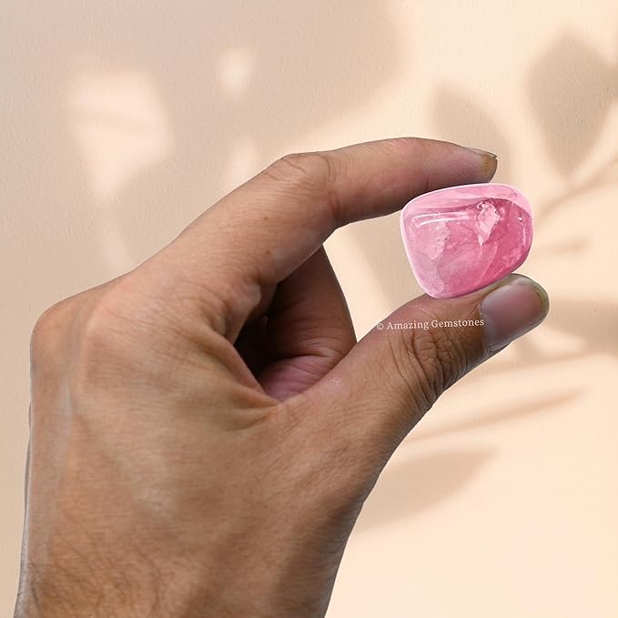 Amazing Gemstone Star Rose Quartz Crystals and Healing Stones Tumbled - 1 Oz Star Rose Quartz Stone, Natural Healing Stones for Energy Balance, Stress Relief - Polished Gems Rocks