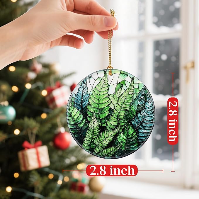 Fern Plant Ornaments, Christmas Ornaments: Christmas Tree Decorations, Holiday Decor, Stocking Stuffers, Gift Ideas, Xmas Gift, Housewarming Gifts & Gifts for Plant Lover