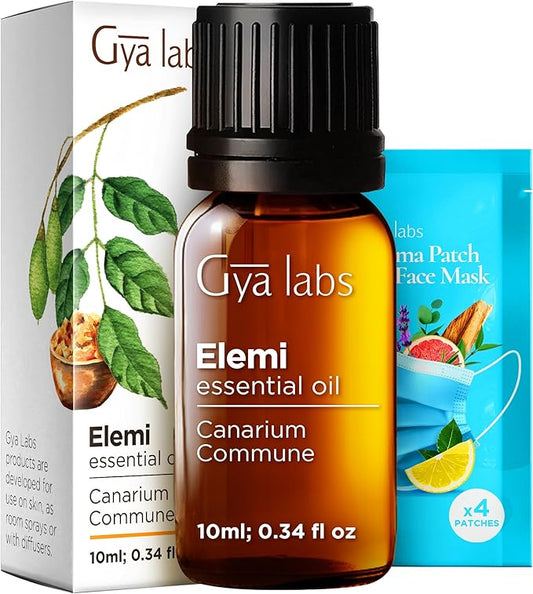 Gya Labs Elemi Essential Oil - 0.34 Fl Oz - for Hair, Skin, Diffuser, Aromatherapy & DIY Candle Making Scent