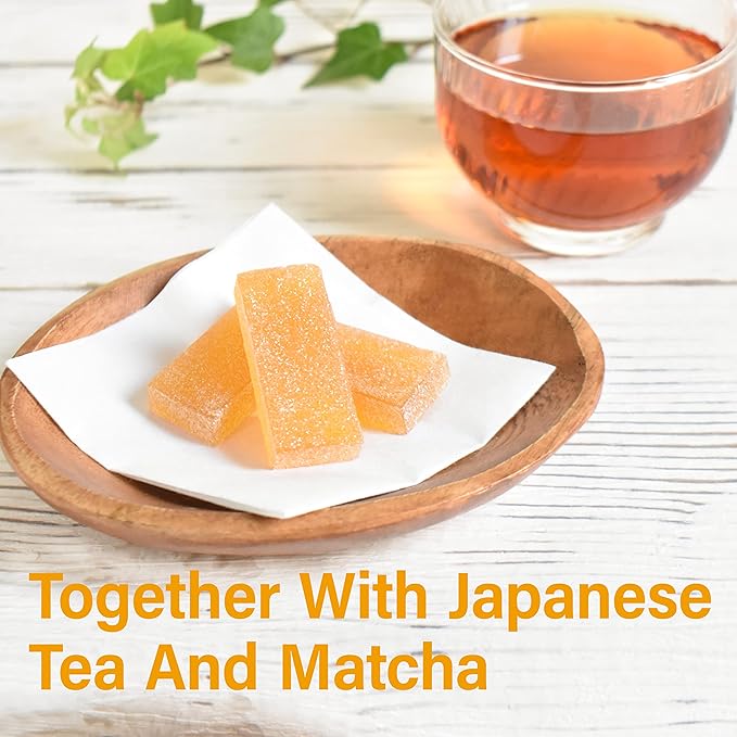 Jelly Fruit Mochi, Japanese Traditional Candy, individually wrapped, Artisanal Handworks, 100% Japanese Apricot, 300g【YAMASAN】