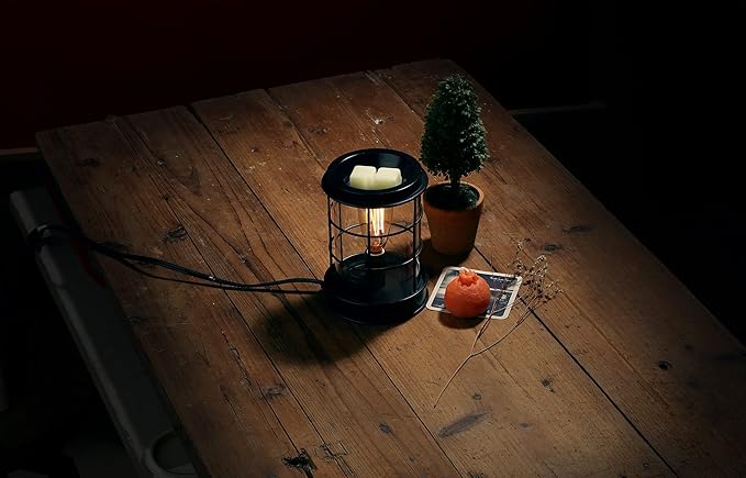 Electric Wax Melt Warmer,Wax Warmer for Scented Wax Melts,Candle Wax Burner Fragrance Warmer and Vintage Light Bulbs,Wax Melt Melter for Rustic Home Decor, Office, Birthday Gifts