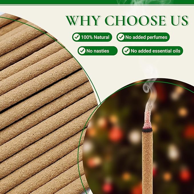 Balsam fir Incense Sticks (50 Sticks), 100% Natural sustainably harvested Balsam fir, Suitable for Yoga, Meditation, Relaxation, and Spiritual Purification
