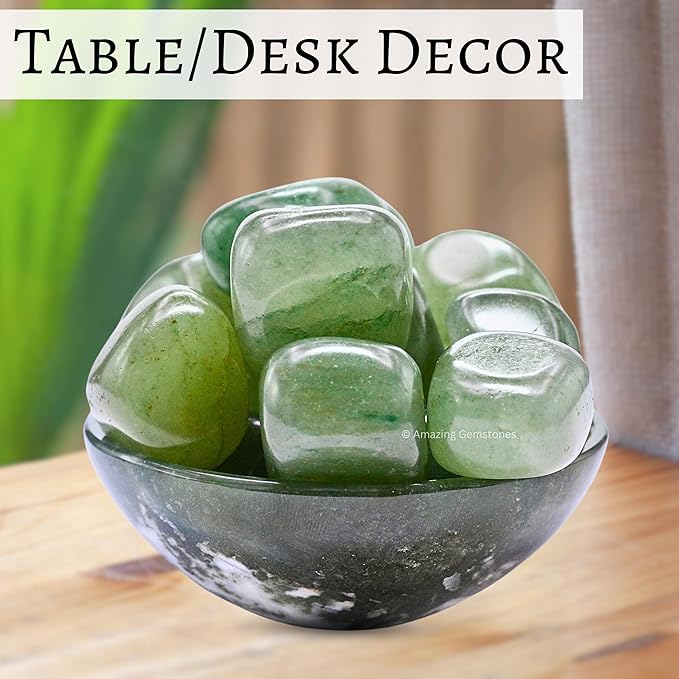 Amazing Gemstone Green Aventurine Crystals and Healing Stones Tumbled - 1 oz Green Aventurine Stone, Natural Healing Stones for Energy Balance, Stress Relief - Premium Polished Gems Rocks