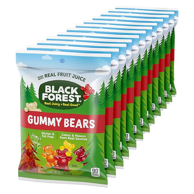 Black Forest Gummy Bears Candy, 4.5 Ounce Bags (Pack of 12)
