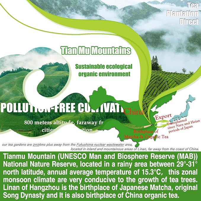 EFOOFAN Ceremonial Grade Matcha Green Tea Powder- (113g/4oz) - USDA/JAS/EC Certified Organic Matcha Lette, Pure Natural and Unsweetened, Chinese Premium Macha