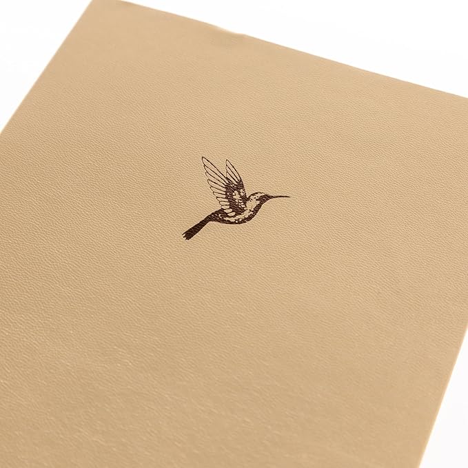 Graphique Hummingbird Vegan Leather Journal, Diary Notebook for Writing, 192 Lined Pages, La Petite Press Collection, 6” x 8”