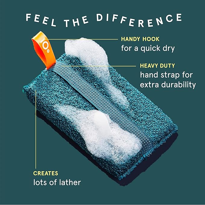 Cleanlogic Sport Exfoliating Body Scrubber, Large Exfoliator Tool for Athletes, Daily Skincare Routine for Smooth Clean Skin, Assorted Colors, 3 Count Value Pack