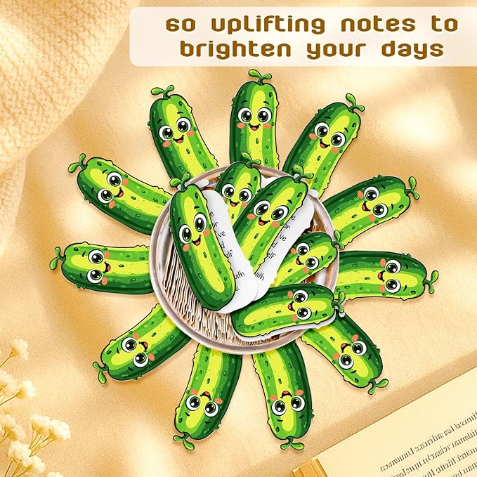 Emotional Support Pickle - 60 Positive Pickle Affirmation Cards for Women, Mom - Inspirational Gifts for Womens, Best Friend - Unique Birthday Gift for Women, Teen Girl Gifts Trendy Stuff