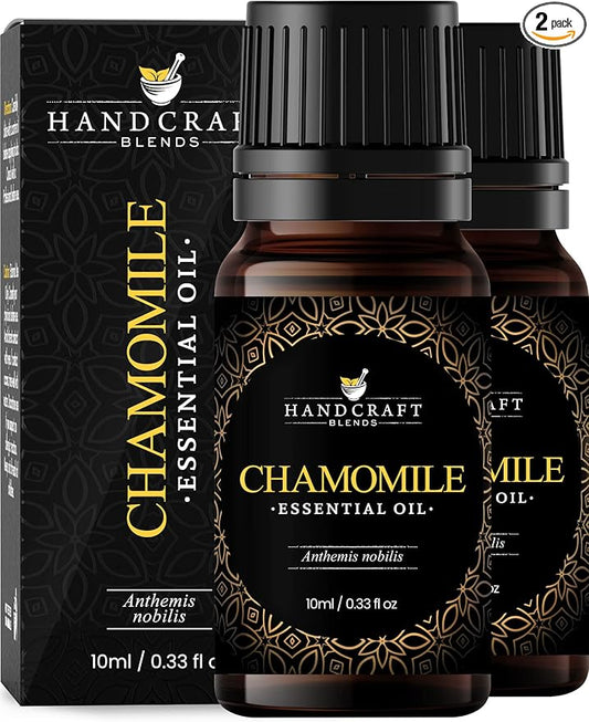 Handcraft Blends Chamomile Essential Oil – 0.33 Fl Oz – Pack of 2 – 100% Pure and Natural – Premium Grade Essential Oil for Diffuser and Aromatherapy, Skin, Massage, Candle and Soap Making Fragrance
