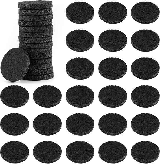 AUEAR, 100 Pack Black 22mm Replacement Refill Pads Felt Pad for Essential Oil Diffuser