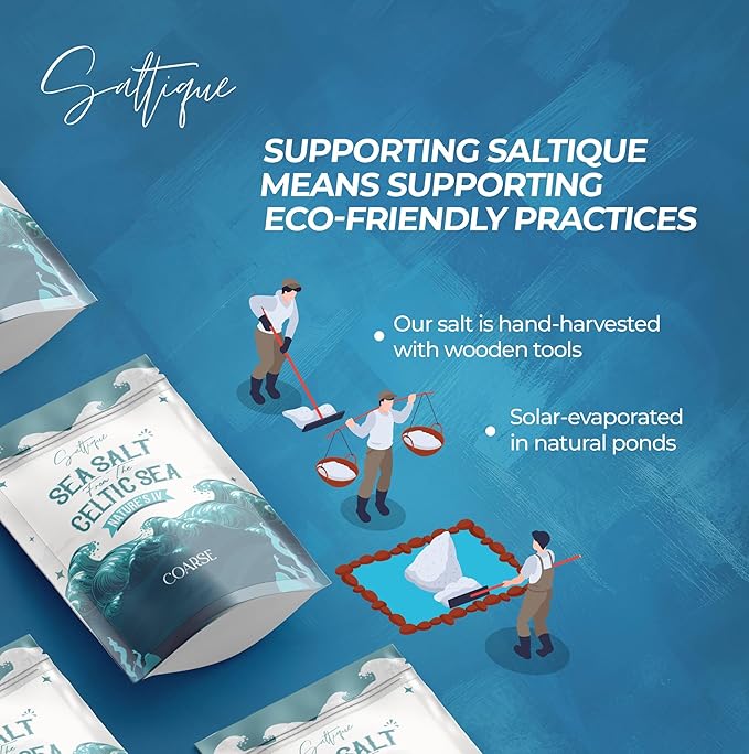 French Grey Coarse from The Celtic Sea 5lb (2.27kg) - 100% Unrefined Sea Salt Packed with 82 Minerals Helping You Stay Hydrated, Improve Electrolyte Balance- Doctor Recommended