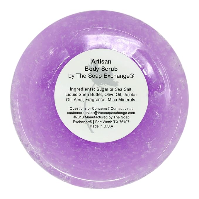 The Soap Exchange Sugar Body Scrub - Lavender Scent - Hand Crafted 16 fl oz / 480 ml Natural Artisan Skin Care, Shea Butter, Exfoliate, Moisturize, & Protect. Made in the USA.