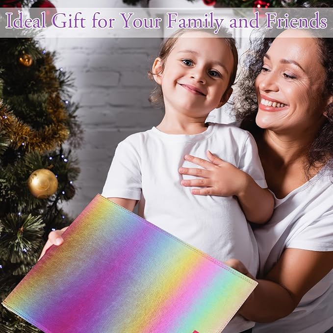 Chunful Foldable Backstage Mirror with Handle Holographic 33.5 X 13.4 Inch Folding Hanging Mirror Rectangular for Travel Dance Bag Home Fitness Spa Gift for Dancers(Dark Purple)