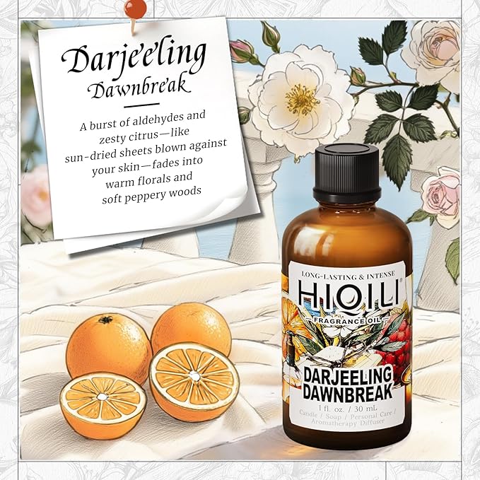 HIQILI Darjeeling Dawnbreak Fragrance Oil for Diffuser, Inspired by B.gari Pr-Homme Eud-Tlette, Candle & Soap, Perfume & Linen Spray Making, Woody Scent, Long-Lasting Aroma - 1 Fl Oz - Pour Homme