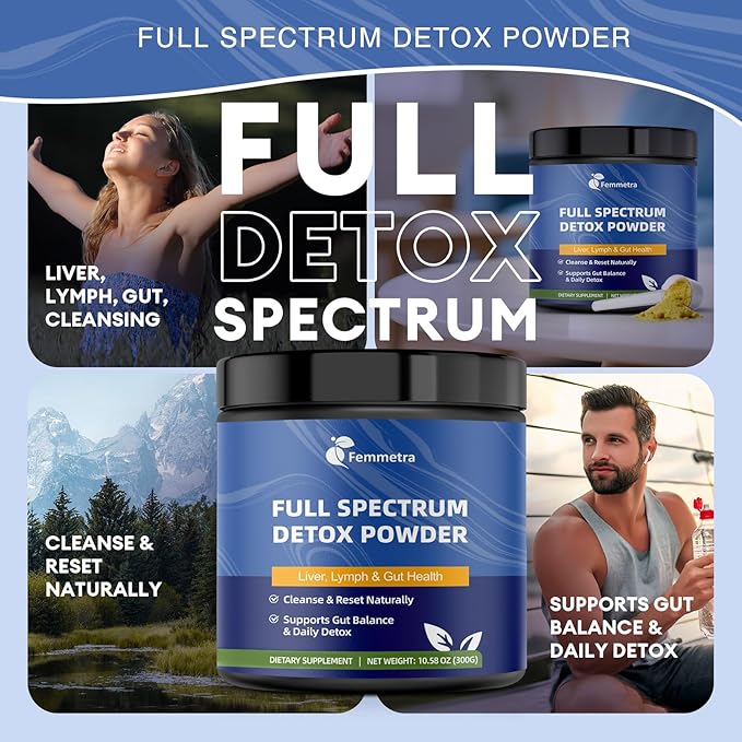 29-in-1 Full Body Detox Powder with Milk Thistle | Potent Earthy Taste from Natural Ingredients | Liver & Digestive Support Supplement | 30 Servings