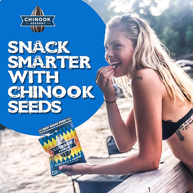 Chinook Seedery Roasted Sunflower Seeds - Jumbo Seeds Keto Snacks - Best For Snack Packs - Gluten Free, Non GMO Snack Food Gifts - 4 Ounce (Pack of 3) - Smokehouse BBQ Flavor Pack
