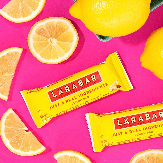 LARABAR Fruit & Nut Bars Variety Pack 18 Count (1.6 oz Each), Blueberry Muffin Lemon Apple Pie, Vegan Gluten Free Dairy Free Plant Based, Granola Snack Bars Breakfast Snacks For Adults