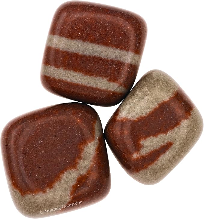 Amazing Gemstone 1oz Narmada Shiva Lingam Crystals & Healing Stones Tumbled,Healing Stones for Energy Balance,Stress Relief - Premium Polished Gems Rocks for Meditation&Wellness