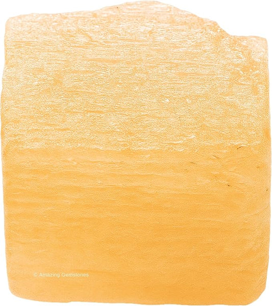 Amazing Gemstone Orange Selenite Raw Crystals and Healing Stones, Natural Rocks for Tumbling - DIY Raw Stones and Crystals, 2 Pieces