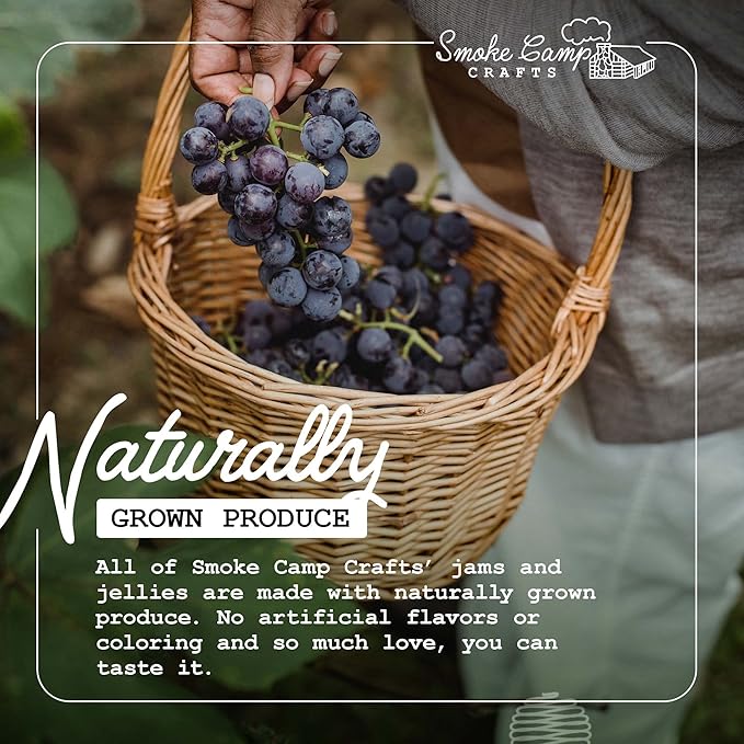 Gourmet Jellies, Marmalade & Jam Gift Set, Assorted Low Sugar Jam & Jellies, Jam & Jelly Gift Sets, Jams, Jellies & Preserves, 142 g x 6 Mini Jam Jars - Smoke Camp Crafts