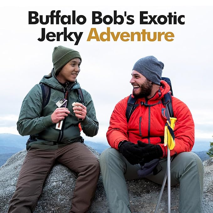 Jerky-n-Spice Wild Game Exotic Meat Sticks (10-Pack) | Ultimate Beef Jerky | Savory Snacks Variety Pack for Adults | Perfect Gifts for Anniversary, Camping, Hunting & Birthday Events