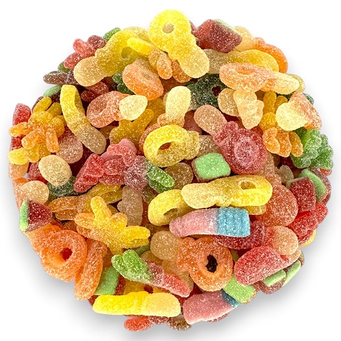 Irresistibly Delicious Assorted Sour Gummy Mix - 1.5 lb - A Symphony of Flavors - Soft, Chewy, and Bursting with Tangy Delight(24 oz)