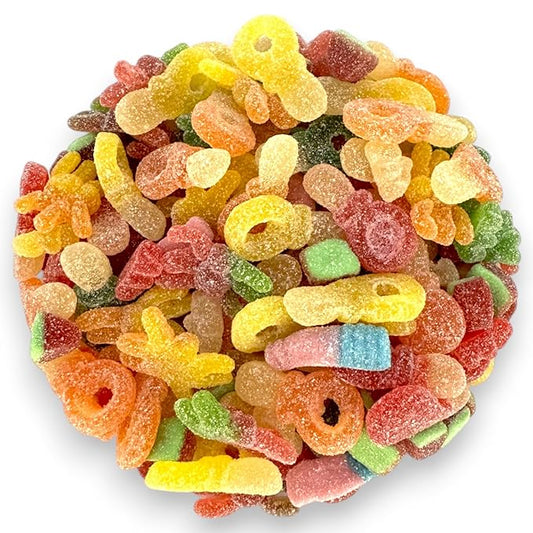 Irresistibly Delicious Assorted Sour Gummy Mix - 1.5 lb - A Symphony of Flavors - Soft, Chewy, and Bursting with Tangy Delight(24 oz)