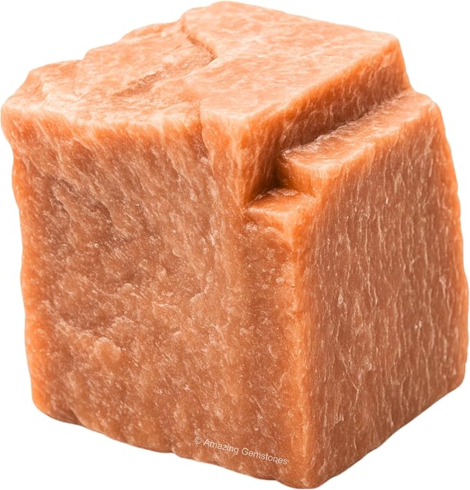 Amazing Gemstone 2 Pieces Peach Moonstone Raw Crystals and Healing Stones, Natural Rocks for Tumbling and DIY Raw Stones and Crystals