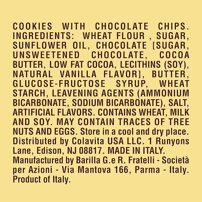 Mulino Bianco Cuoricini Cookies with Chocolate Chips | Heart-Shaped Italian Biscuits | No Palm Oil | Product of Italy | 7.05 Oz (200 g)