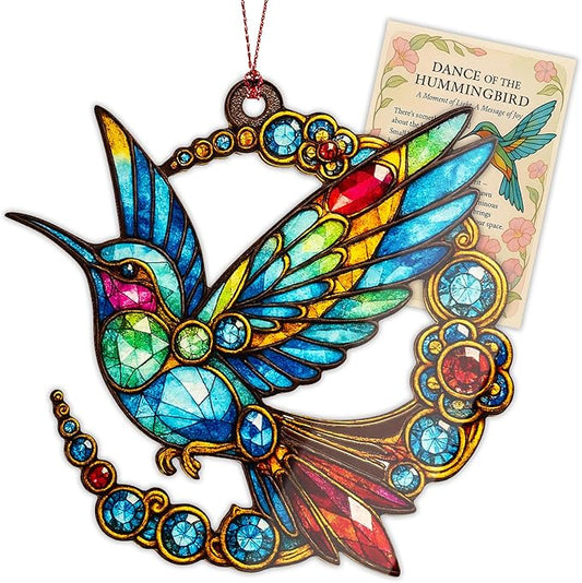 Hummingbird Christmas Ornament - Hummingbird Gifts for Women - Bird Ornaments for Christmas Tree - Hanging Decor for Door Yard Outdoor or Windows - Christmas Ornament 2025 - Gift Exchange