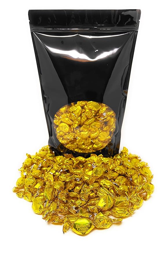 Halloween Butter Cream Hard Candy - 3 lbs - Classic Butter n' Cream Old School Butterscotch Hard Candies - Bulk American Vintage Candy Assortment - Individually Wrapped, 48 oz.