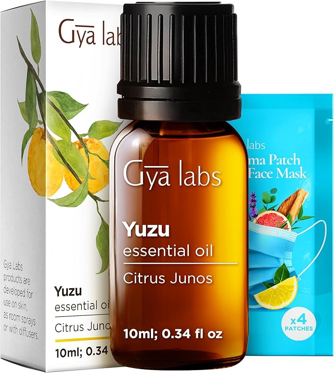 Gya Labs Yuzu Essential Oil - 0.34 Fl Oz - for Hair, Skin, Diffuser, Aromatherapy & DIY Candle Making Scent