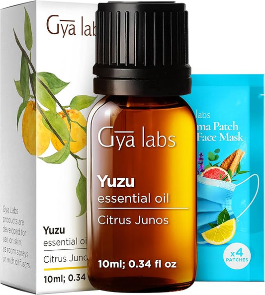 Gya Labs Yuzu Essential Oil - 0.34 Fl Oz - for Hair, Skin, Diffuser, Aromatherapy & DIY Candle Making Scent
