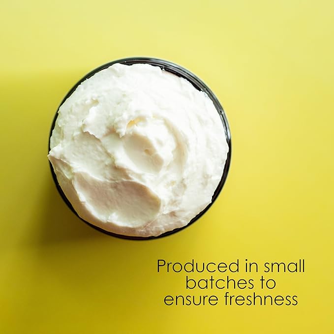 Lemon Sage Body Butter - Whipped Organic Shea Butter with Jojoba Oil and Essential Oils, Natural Lotion for Women and Men, Lemon Scented Moisturizer with No Synthetic Fragrances