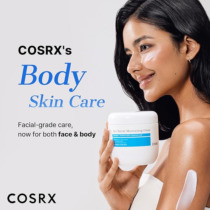 COSRX Barrier Moisturizing Cream - Body and Face Moisturizer for Dry Skin with Ceramide & Hyaluronic Acid, Unscented Hydrating Body Lotion, 15.2 fl.oz, Korean Skin Care