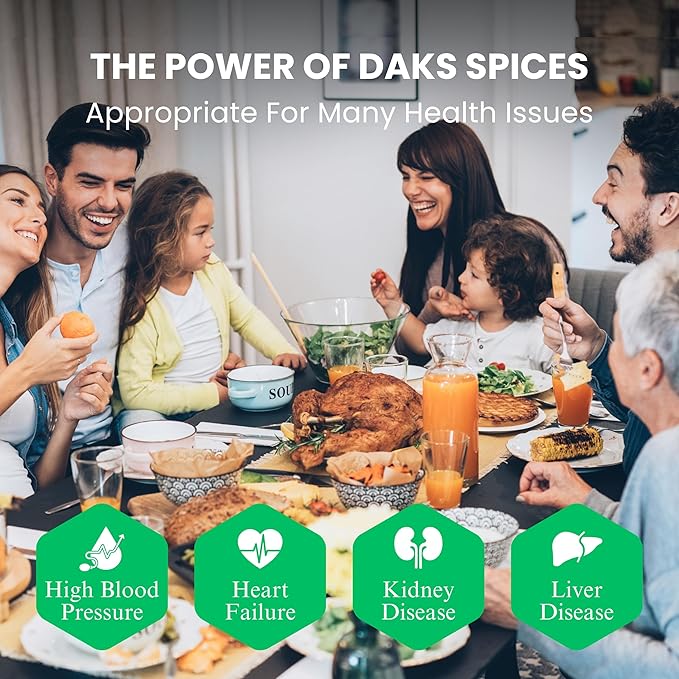 DAK's Spices Everything But Tha' Salt Blend | 100% Salt & Sugar Free | Healthy Seasoning | MSG, Preservative & Potassium Chloride Free | Low Carb & Keto Friendly | Perfect for Adding Flavor to Recipes | 1.5 oz