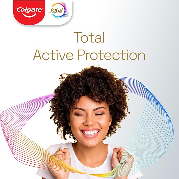 Colgate Total Battery Replacement Toothbrush Heads Pack, Fits Any Total Battery Powered Toothbrush, White, 2 Pack