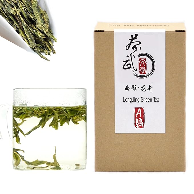 ChaWuWarmSun [A] LongJing Green Tea,8.8oz/250g,Chinese Dragon Well Green Tea Loose Leaf