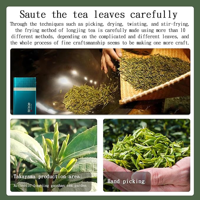 Hee Creek Longjing Tea 龙井 120g/4.2oz Long Jing Chinese Dragonwell Green Tea Loose Leaf Spring Tea Lung Ching Dragon Well Mingqian Longjing First Grade 龍井茶 中国绿茶 龙井