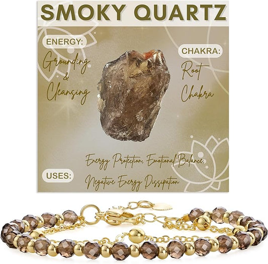 Farfume Crystal Bracelet Beaded Bracelets for Women 4mm Natural Stone Beads Gemstone Handmade Anxiety Jewelry Gifts