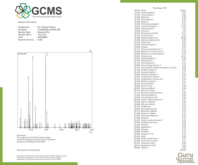 GuruNanda Tea Tree Essential Oil (2x0.5 Fl Oz) - 100% Pure, Undiluted Aromatherapy Oil for Diffusers, Massage, DIY Recipes, Helps in Skin & Hair Care