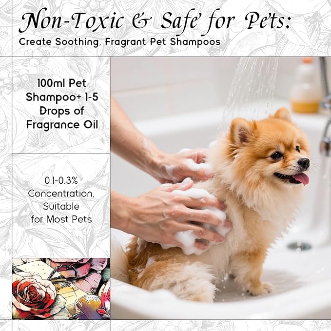 HIQILI Rose Fragrance Oil for Candle & Soap Making, Essential Oil Diffuser, Floral Scents, Add to Laundry Dryer Balls - 5.07 Fl Oz