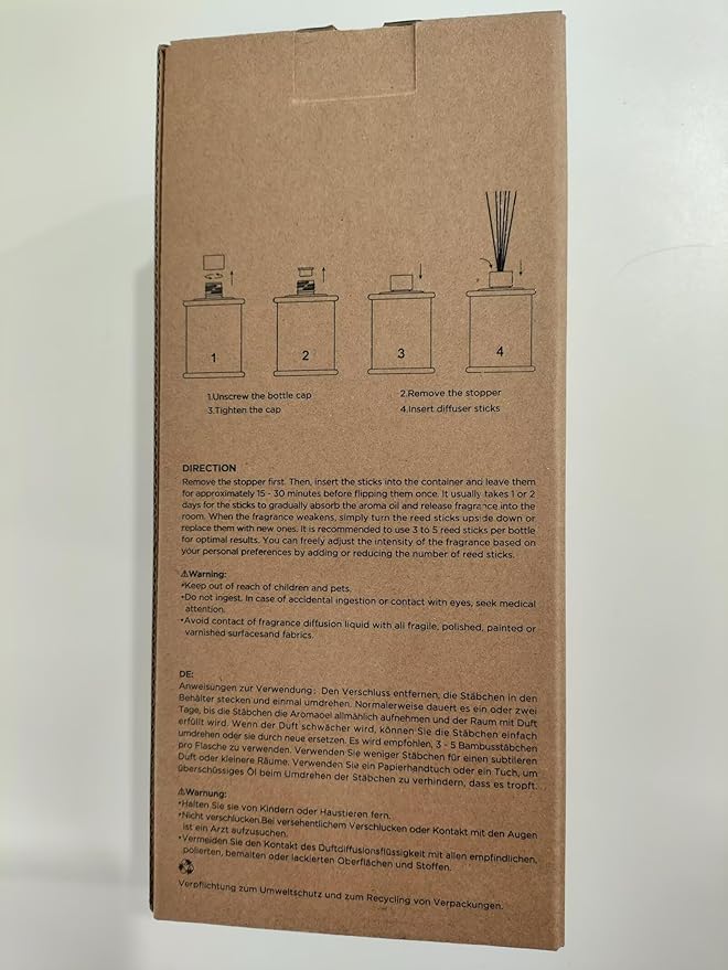 M&SENSE 10.14 oz Large Reed Diffuser Set | Red Camelia Scent Home Oil Diffuser with Sticks |Hotel Collection Non-Toxic Essential Oil |for Bedroom Bathroom Living Room