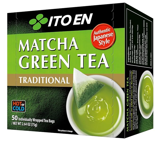 Ito En Traditional Matcha Green Tea 50 Count Zero Calories, Caffeinated