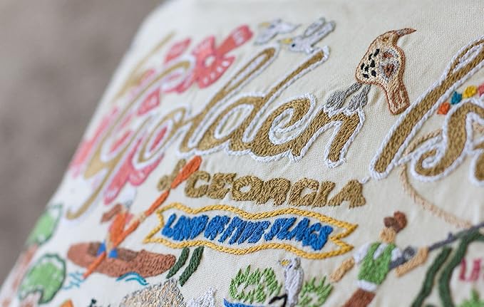 Catstudio Golden Isles Embroidered Decorative Throw Pillow