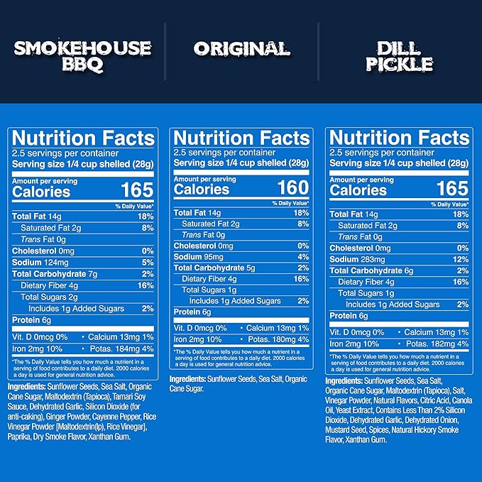 Chinook Seedery Roasted Sunflower Seeds - Jumbo Seeds Keto Snacks - Best For Snack Packs - Gluten Free, Non GMO Snack Food Gifts - 4 Ounce (Pack of 3) - Lawnmower Variety Pack