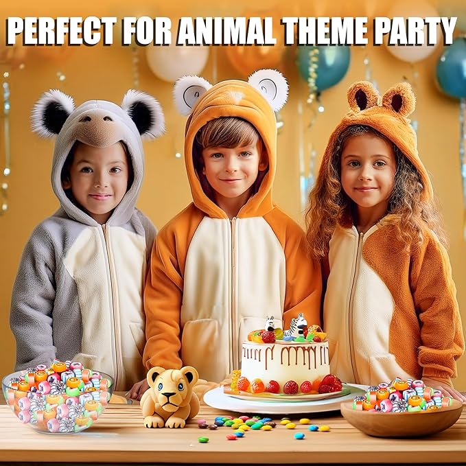 Animal Candy - Hard Candy Bulk 1 lb Bag of Individually Wrapped Small Hard Candies Assortment - Great for Office Candy - Safari Party Favors - Cute Birthday Candy for Party Bags - Jungle Animal Baby Shower - Yummy Candy for Kids and Adults
